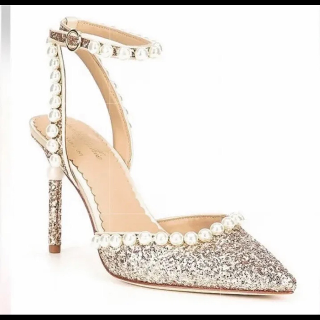 Nicola Bathie X Antonio Melani Perls Heels Pumps Sz 5.5